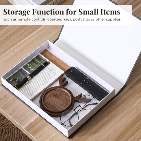Decorative Books for Home Decor - Set of 3 Linen Fake Books for Decoration Aesthetic Faux Book for Coffee Table Decor, Bookshelf and Mantel Shelf Decor, Hidden Storage with Magnetic Closure in Saudi Arabia