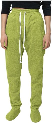 Aniywn Mens Pajamas Pants Soft Fleece Winter Cozy Warm Elastic Waist Sweatpants Casual Loose Loungewear Trousers With Feet in Saudi Arabia