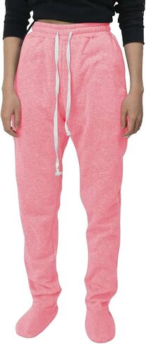 Aniywn Mens Pajamas Pants Soft Fleece Winter Cozy Warm Elastic Waist Sweatpants Casual Loose Loungewear Trousers With Feet in Saudi Arabia