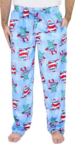 سراويل Disney Lilo and Stitch Pj للرجال، سراويل بيجامات من الصوف Lilo and Stitch، Holiday Disney Pjs للنساء والرجال، S-M-L-XL in Kuwait