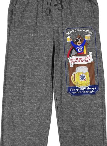 Pabst Blue Ribbon Cool Blue Men's Heather Gray Sleep Pajama Pants in Saudi Arabia