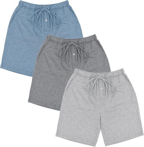 Andrew Scott Men's Executive Soft Peach Fleece Sleep Shorts |All Season Drawstring Lounge Pj Jams |Multi Packs in Saudi Arabia