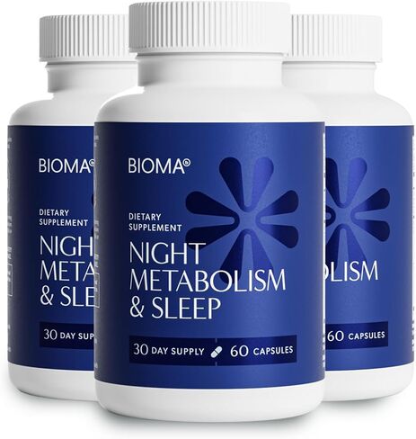 استقلاب النوم الليلي والنوم - يدعم الهضم ، استقلاب الطاقة والنوم المريح مع الميلاتونين ، فيتامين (د) ، المغنيسيوم والمزيد - 60 كبسولة (إمدادات مدتها 30 يومًا) in Kuwait