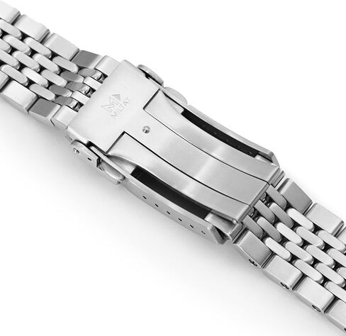 MiLTAT 22mm Goma BOR Quick Release Watch Band Straight End Brushed - Polished Center in Saudi Arabia