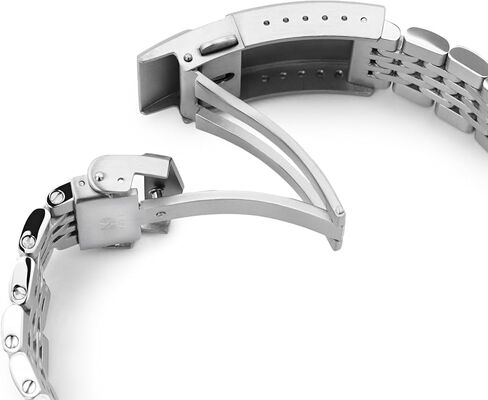 MiLTAT 22mm Goma BOR Quick Release Watch Band Straight End Brushed - Polished Center in Saudi Arabia