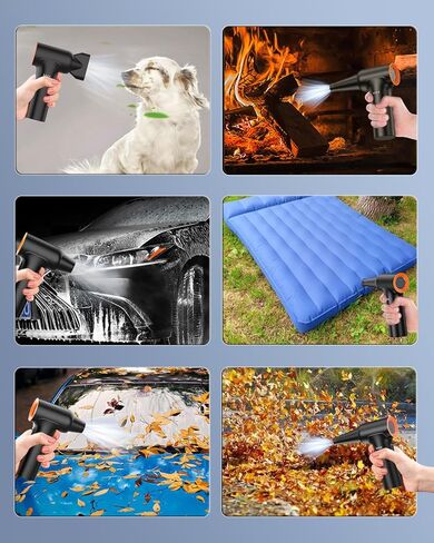 Compressed Air Duster - 130000RPM Electric Air Duster, 3 Gear Adjustable 6000mAh Rechargeable Cordless Air Blower, High Speed Jet Dry Blower Air Can for Computers PC Keyboard Car Home Outdoors in Saudi Arabia