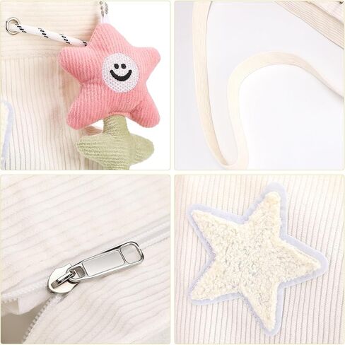 2 حزمة ستار حقيبة كروسبودي المرأة Y2K المتشرد حقيبة سروال قصير حمل حقيبة الجمالية حقيبة ساعي سعة كبيرة حقيبة كتف لطيف in Kuwait