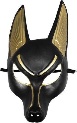 Garneck Anubis Mask Egyptian God of Death Masquerade Mask for Retro Halloween Costume for Men Women Masquerade Cosplay in Saudi Arabia
