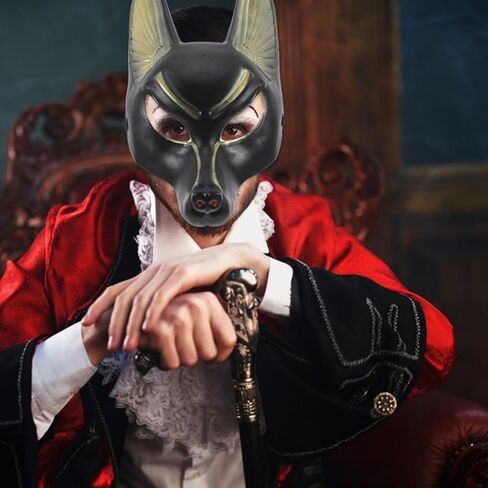Garneck Anubis Mask Egyptian God of Death Masquerade Mask for Retro Halloween Costume for Men Women Masquerade Cosplay in Saudi Arabia