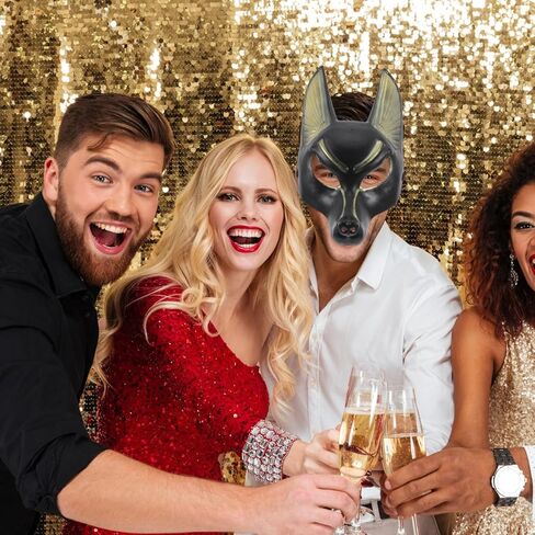 Garneck Anubis Mask Egyptian God of Death Masquerade Mask for Retro Halloween Costume for Men Women Masquerade Cosplay in Saudi Arabia
