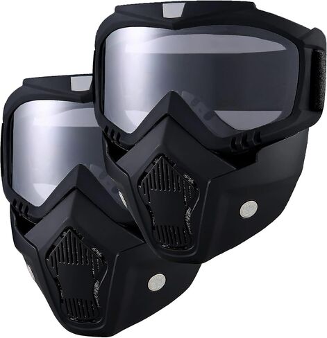 Paintball Mask Anti Fog,Tactical Full Face Mask Ski Mask Goggles Detachable Adjustable,Motorcycle Riding Face Protection in Kuwait