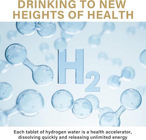 Hydrogen Water Tablets, 12 PPM Hydrogen Tablets for Drinking Water,120 Count Mini Tabs with Magnesium, Daily Energy & Electrolyte Balance in Saudi Arabia
