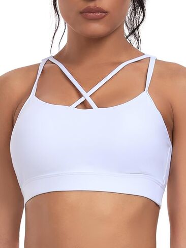 Women's Sports Bra/Workout Top, Front X-Cross, Scoop Neck, Support in Saudi Arabia