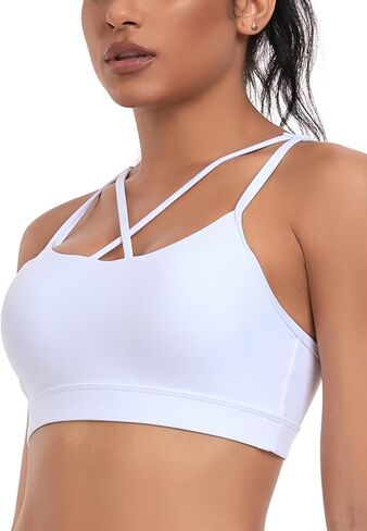 Women's Sports Bra/Workout Top, Front X-Cross, Scoop Neck, Support in Saudi Arabia