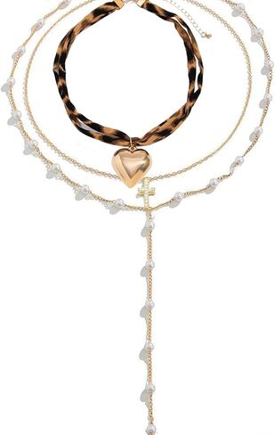 Colorful Crystal Long Necklace for Women Dainty Boho Y-Shaped Color Bead Necklaces Sparkly Rhinestone Pendant Layered Gold Long Chain Choker Good Luck Trend Jewelry Gift Jewelry in Kuwait