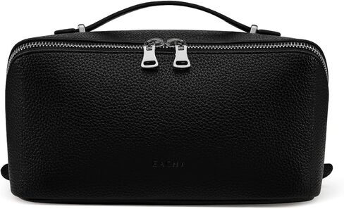 EACHY Makeup Bag,Large Capacity Travel Makeup Bag,Waterproof Portable Open Flat Toiletry Bag Cosmetic Bag with Divider and Handle in Saudi Arabia