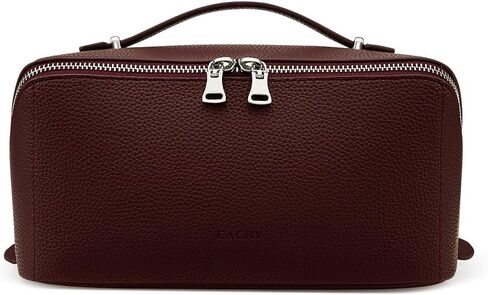 EACHY Makeup Bag,Large Capacity Travel Makeup Bag,Waterproof Portable Open Flat Toiletry Bag Cosmetic Bag with Divider and Handle in Saudi Arabia
