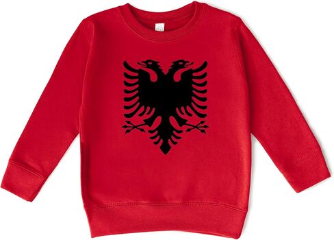 Albanian Eagle Double Headed Flag Sweatshirt for Infant and Toddler in Saudi Arabia