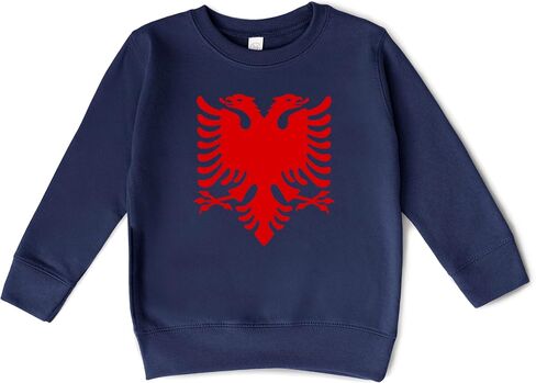 Albanian Eagle Double Headed Flag Sweatshirt for Infant and Toddler in Saudi Arabia