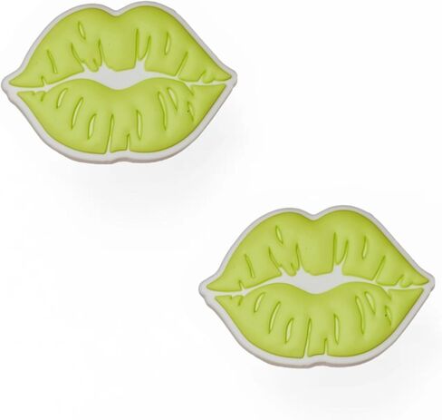 Lips PVC and Metal Shoe Charms for Crocs Love Shoe Decoration Charms Lips Decoration for Crocs in Saudi Arabia