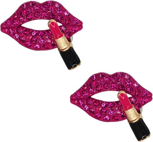 Lips PVC and Metal Shoe Charms for Crocs Love Shoe Decoration Charms Lips Decoration for Crocs in Saudi Arabia