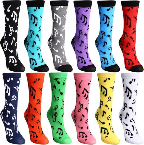 Toulite 12 Pairs Socks Series Crew Novelty Socks Cute Gifts for Woman men in Saudi Arabia