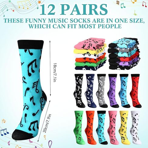 Toulite 12 Pairs Socks Series Crew Novelty Socks Cute Gifts for Woman men in Saudi Arabia