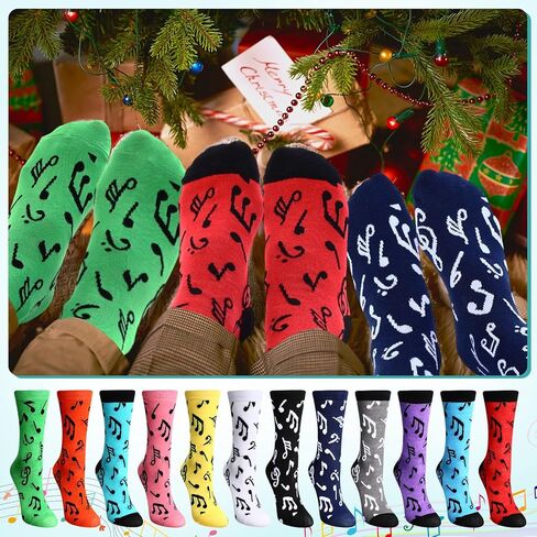 Toulite 12 Pairs Socks Series Crew Novelty Socks Cute Gifts for Woman men in Saudi Arabia