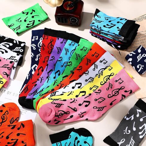 Toulite 12 Pairs Socks Series Crew Novelty Socks Cute Gifts for Woman men in Saudi Arabia