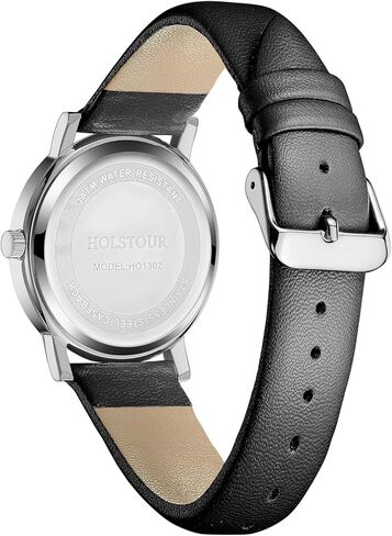 Watches for Women Crystal Accented Fashion Watch with Leather Band Gifts for Women in Saudi Arabia