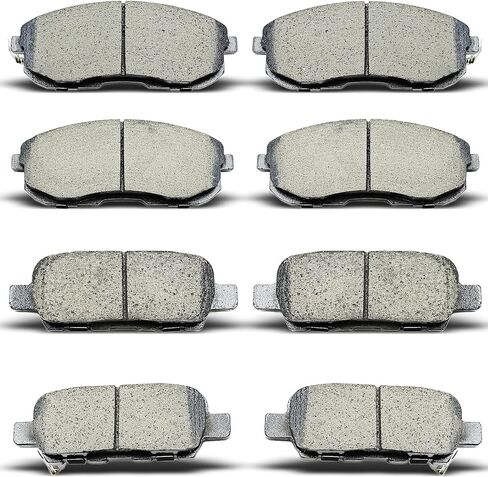 Front Rear Ceramic Brake Pad Fit For 2008-2012 Chrysler Town Country,For 2008-2012 Dodge Grand Caravan,For 2009-2013 Dodge Journey,For 2012 Ram C/V in Kuwait