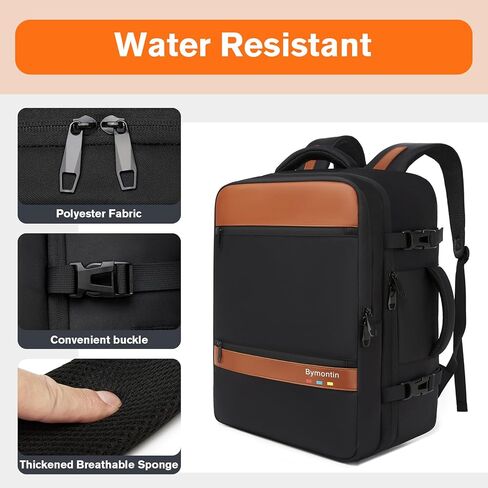 Smart Suitcase-style Laptop Backpack, 25L / 35L Practical Travel Bag for Work, Leisure & Flight, Luggage-Style Commuter Pack (Black, 25L) in Saudi Arabia