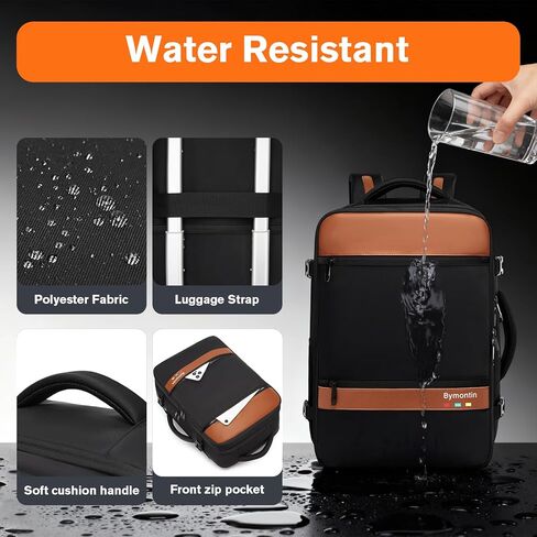 Smart Suitcase-style Laptop Backpack, 25L / 35L Practical Travel Bag for Work, Leisure & Flight, Luggage-Style Commuter Pack (Black, 25L) in Saudi Arabia