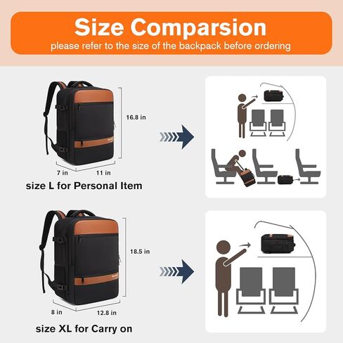 Smart Suitcase-style Laptop Backpack, 25L / 35L Practical Travel Bag for Work, Leisure & Flight, Luggage-Style Commuter Pack (Black, 25L) in Saudi Arabia