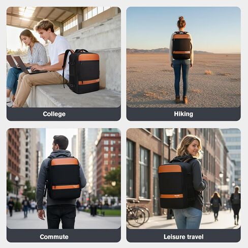Smart Suitcase-style Laptop Backpack, 25L / 35L Practical Travel Bag for Work, Leisure & Flight, Luggage-Style Commuter Pack (Black, 25L) in Saudi Arabia