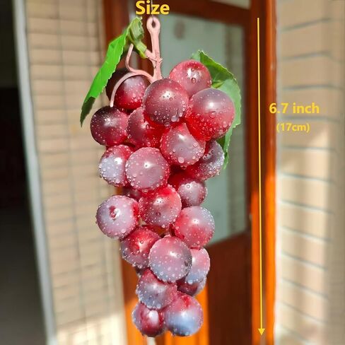 UMPE Artificial Grapes, Fake Grape, 4 Bunches Artificial Vine Fruits, Realistic Plastic Grapes Decor for Home, Kitchen, Centerpiece, Party Display in Saudi Arabia