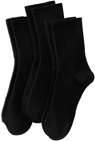 3 Pairs Of Men's Women's Striped & Heart Patterned Sports Casual Socks, Mid-calf Running Socks, Moisture Wicking, Breathable in Saudi Arabia