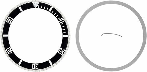 إطار وإدخال Ewatchparts متوافق مع ساعة رولكس صبمارينر 40 مم 16808,16610,16613 من الفولاذ المقاوم للصدأ باللون الأسود in Kuwait