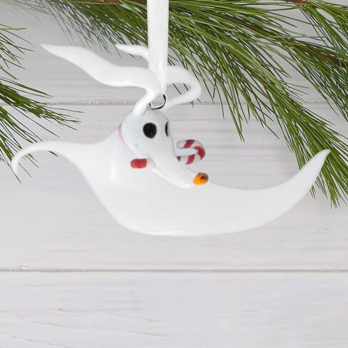 Hallmark Disney Tim Burton's The Nightmare Before Christmas Zero with Candy Cane Christmas Ornament, Gifts for Disney Fans in Saudi Arabia