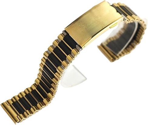 HFERHT Watchband Silver Godlden Stainless Steel 18mm Belt Compatible with RADO Men's Wrist Watch SL11 in Saudi Arabia