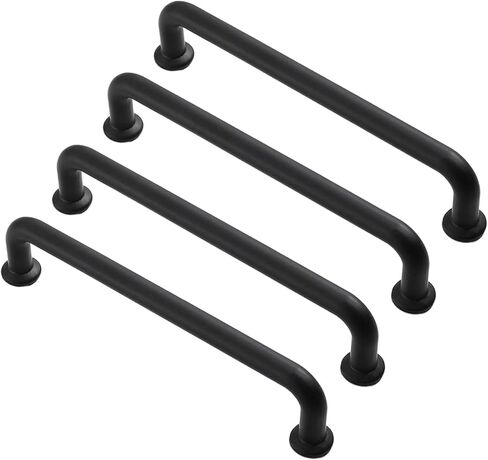 Drawer Pulls, 4PCS Solid Hardware Zinc Alloy Handles Cabinet Pulls Dresser Handle(Black,Single Hole) in Saudi Arabia