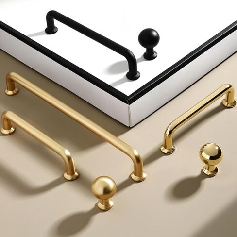 Drawer Pulls, 4PCS Solid Hardware Zinc Alloy Handles Cabinet Pulls Dresser Handle(Black,Single Hole) in Saudi Arabia