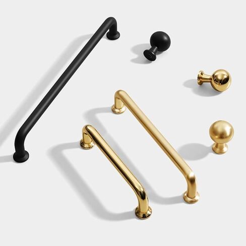 Drawer Pulls, 4PCS Solid Hardware Zinc Alloy Handles Cabinet Pulls Dresser Handle(Black,Single Hole) in Saudi Arabia
