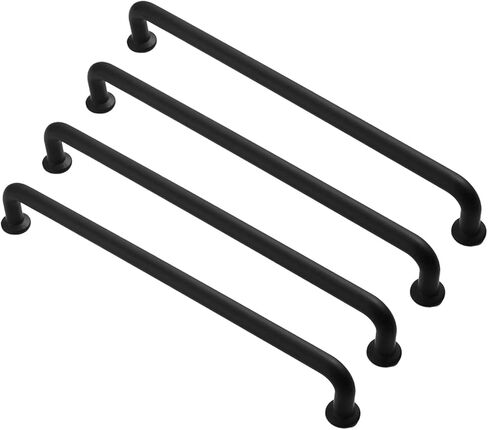 Drawer Pulls, 4PCS Solid Hardware Zinc Alloy Handles Cabinet Pulls Dresser Handle(Black,Single Hole) in Saudi Arabia