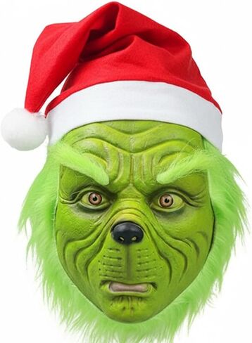 Christmas Cosplay Mask Green Cosplay Mask Christmas Costume Mask for Adult in Saudi Arabia