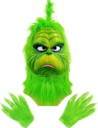 Christmas Cosplay Mask Green Cosplay Mask Christmas Costume Mask for Adult in Saudi Arabia
