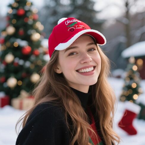 Christmas Santa Baseball Hat, Adjustable Embroidered Santa Baseball Cap Xmas Gifts for Men Women in Saudi Arabia