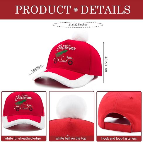 Christmas Santa Baseball Hat, Adjustable Embroidered Santa Baseball Cap Xmas Gifts for Men Women in Saudi Arabia