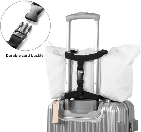 Adjustable Black Elastic Bungee Luggage Straps: Ideal for Adding an Extra Bag to Your Suitcase to Simplify Travel in Saudi Arabia