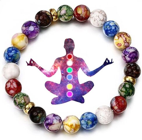 Beaded Chakra Bracelet for Women Healing Stones Yoga Balance Energy Essential Oil Jewelry for Anxiety Relief country concert trendy fashion jewelry fall fashion Boho Fashion in Saudi Arabia